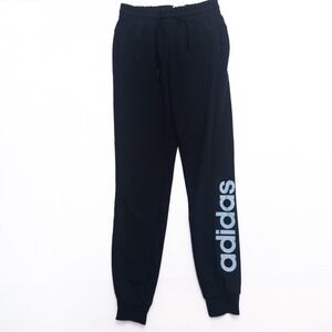 adidas Black Joggers with blue Logo
